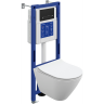 Комплект CERSANIT CITY SMART DPL EO инсталляция AQUA 40 SMART M кнопка ESTETICA пластик черный матовый с 69324