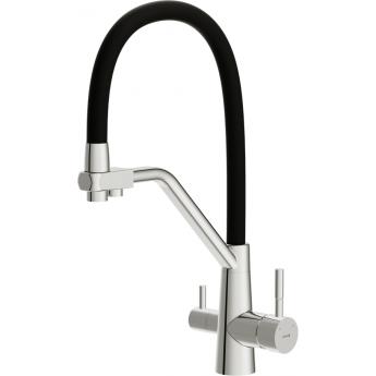 Смеситель CERSANIT для кухни VIVO однорычажный с фильтром с гибким изливом, хром
